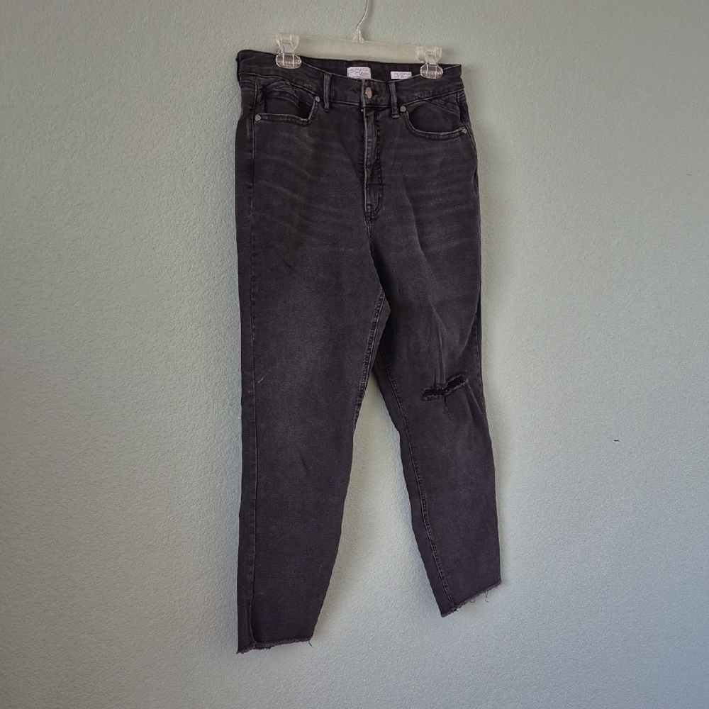 sofia by sofia vergara Black Washed High-Rise Mom Jeans